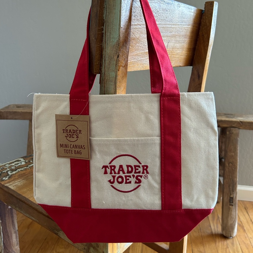 Trader’s joes Mini Canvas tote bag New with tags!
